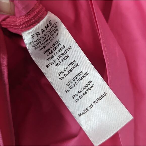 Frame Hot Pink Gathered Strappy Tie-Back Top Size L - Picture 8 of 9